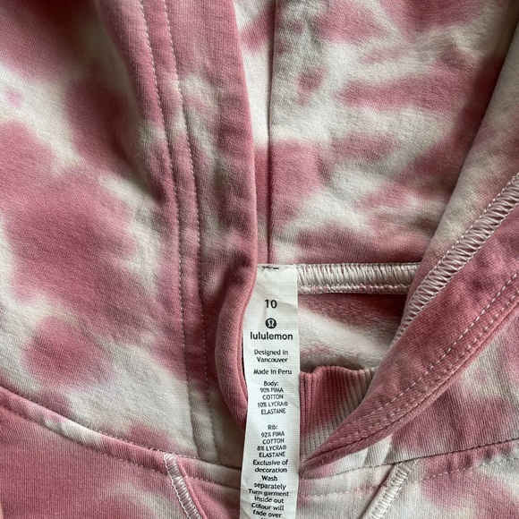 Lululemon All Yours Hoodie Tie Dye *Fleece Marmoleado Tie Dye Brier Rose - Picture 7 of 10